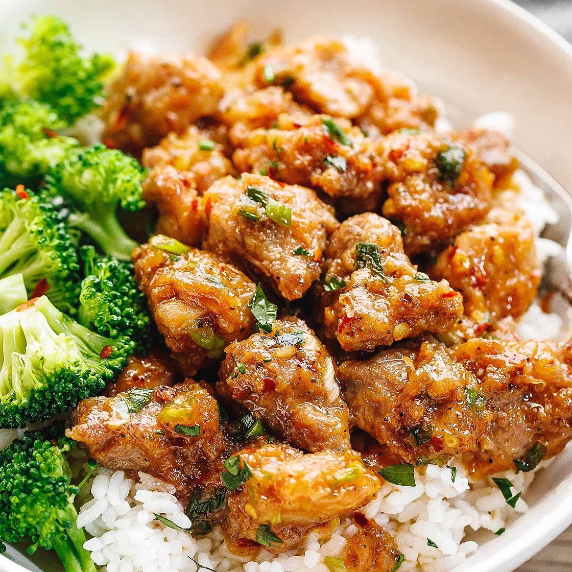 Honey Garlic Pork Rice Bowl