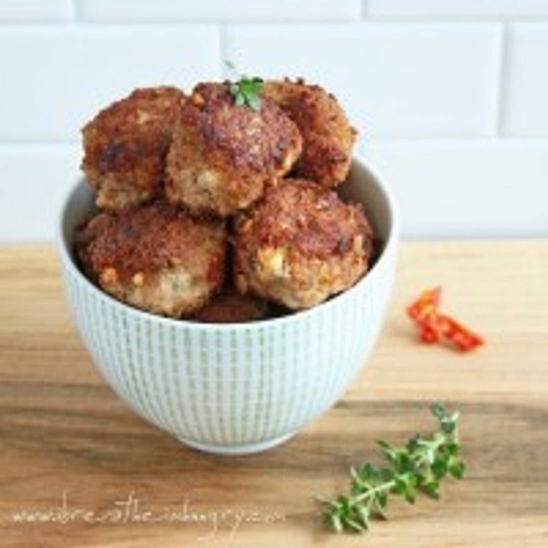 Sun-dried Tomato & Feta Meatballs (Low Carb & Gluten Free)