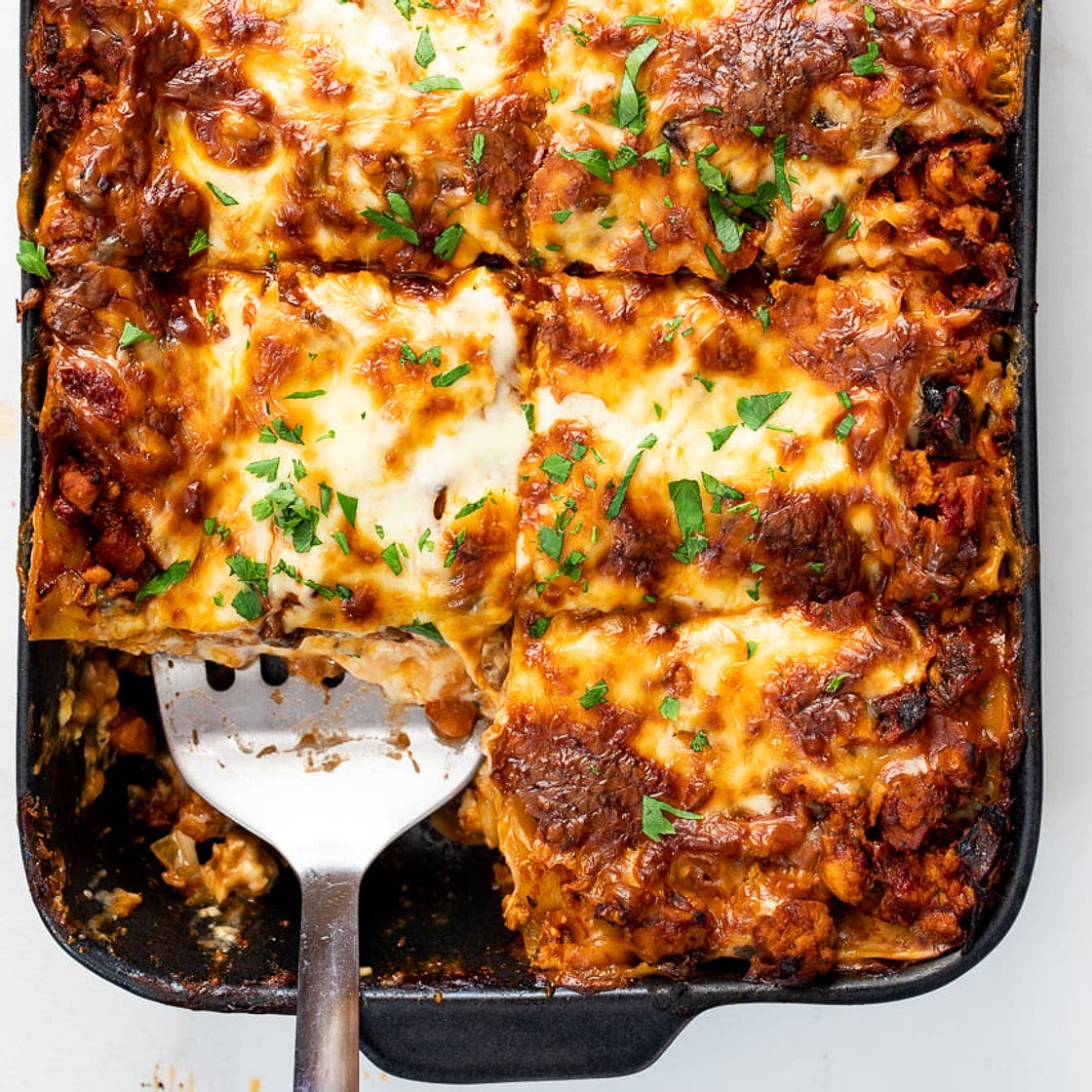 Cheesy chicken lasagna