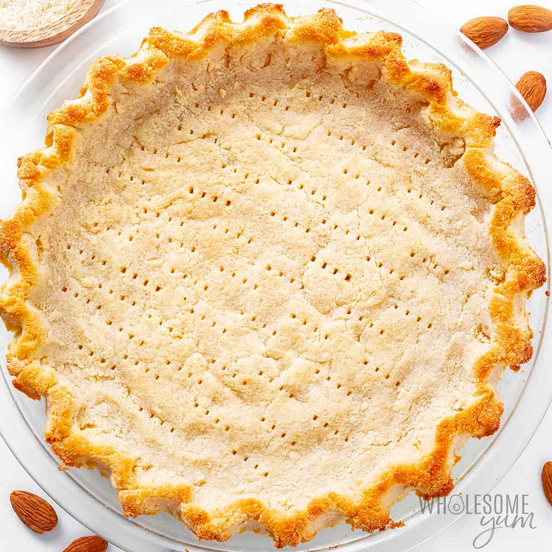 Almond Flour Pie Crust (Keto, 5 Ingredients)