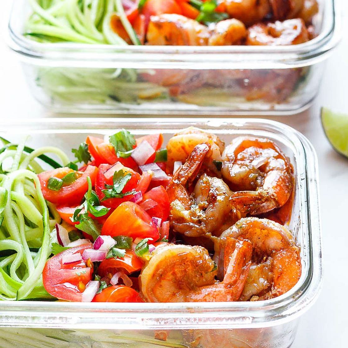 Shrimp Meal-Prep with Zucchini Noodles