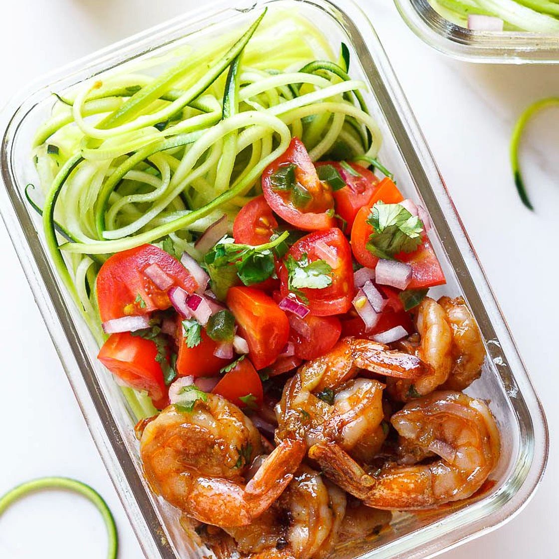 Shrimp Meal-Prep with Zucchini Noodles