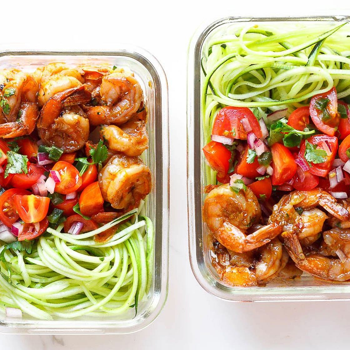 Shrimp Meal-Prep with Zucchini Noodles