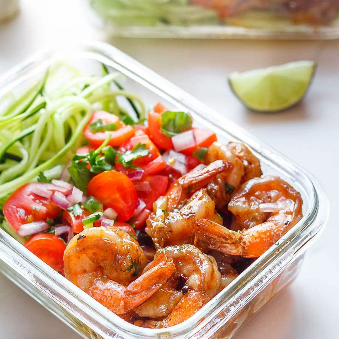 Shrimp Meal-Prep with Zucchini Noodles