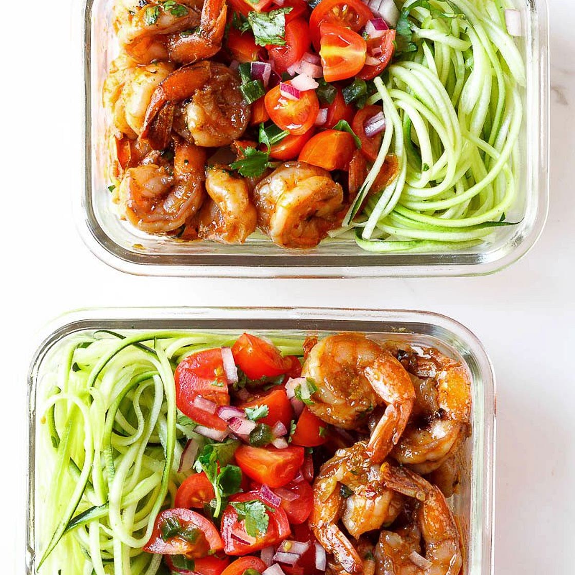 Shrimp Meal-Prep with Zucchini Noodles