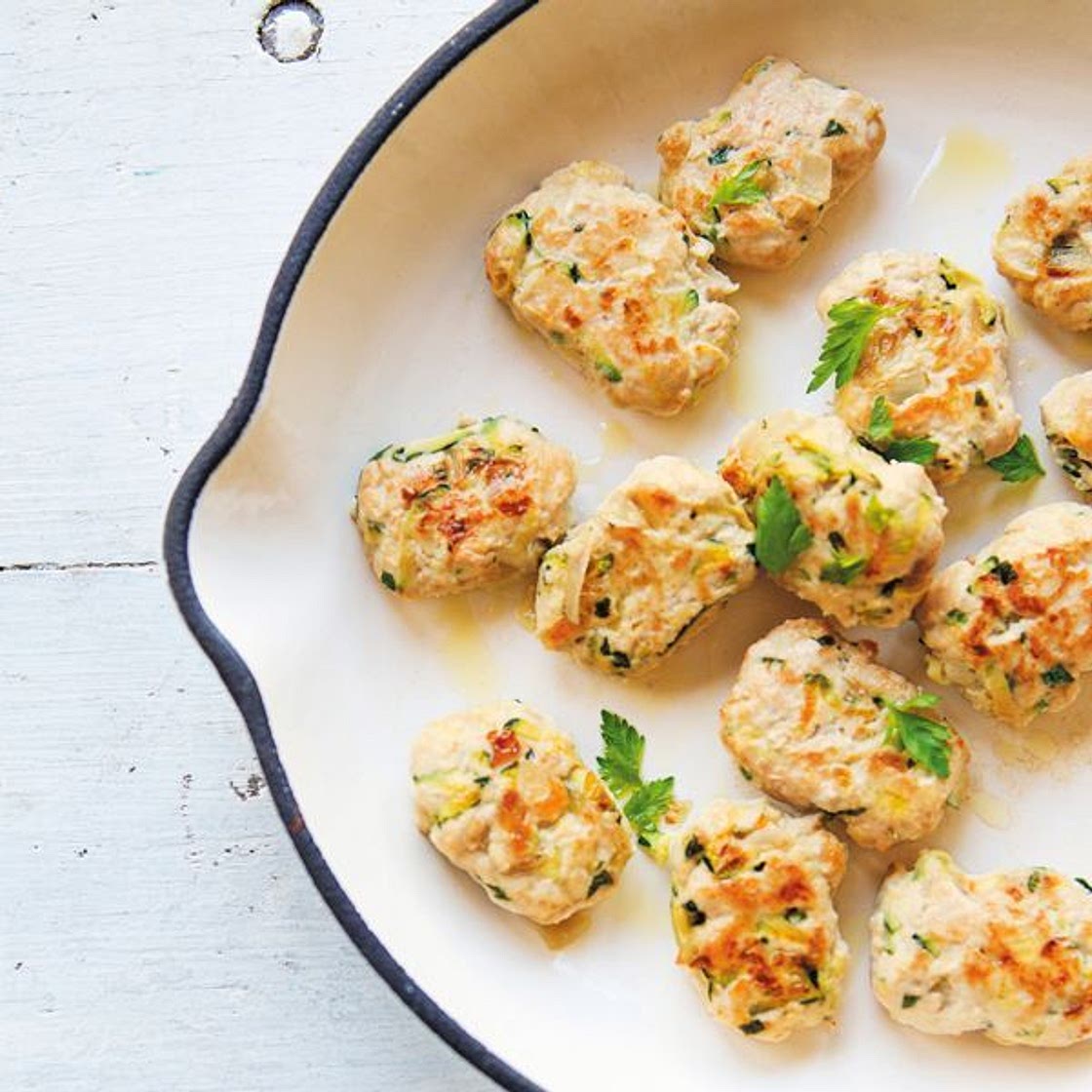 Chicken and zucchini nuggets