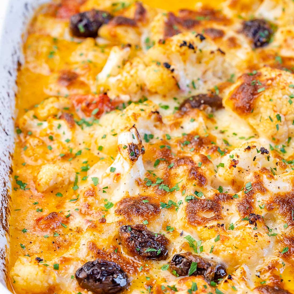 Baked Feta and Cauliflower