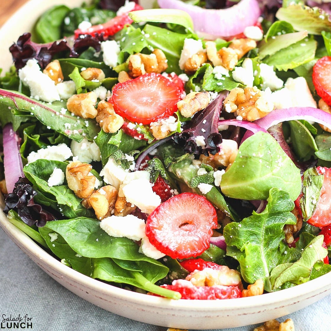 Strawberry Feta and Mint Salad Recipe