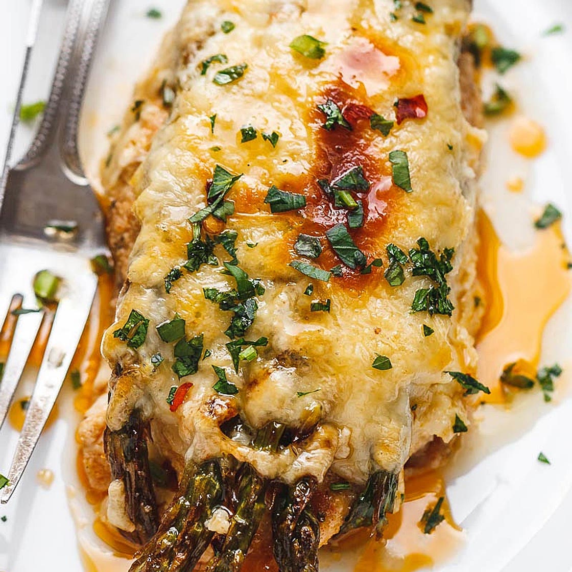 Chicken Casserole with Asparagus and Mozzarella