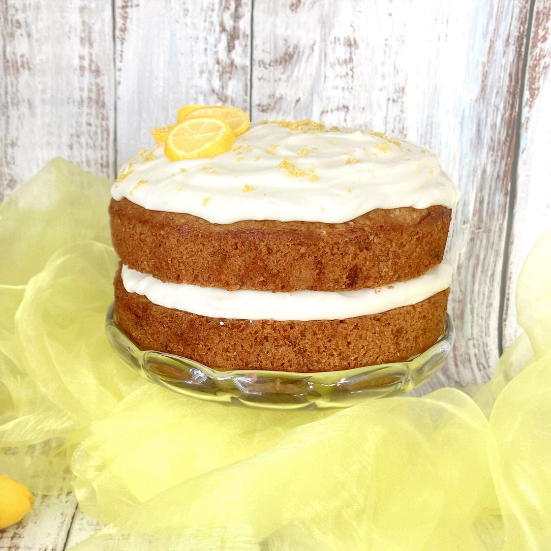 Layered Brown Sugar Spelt Carrot Cake (with Lemon Cream Cheese Frosting)