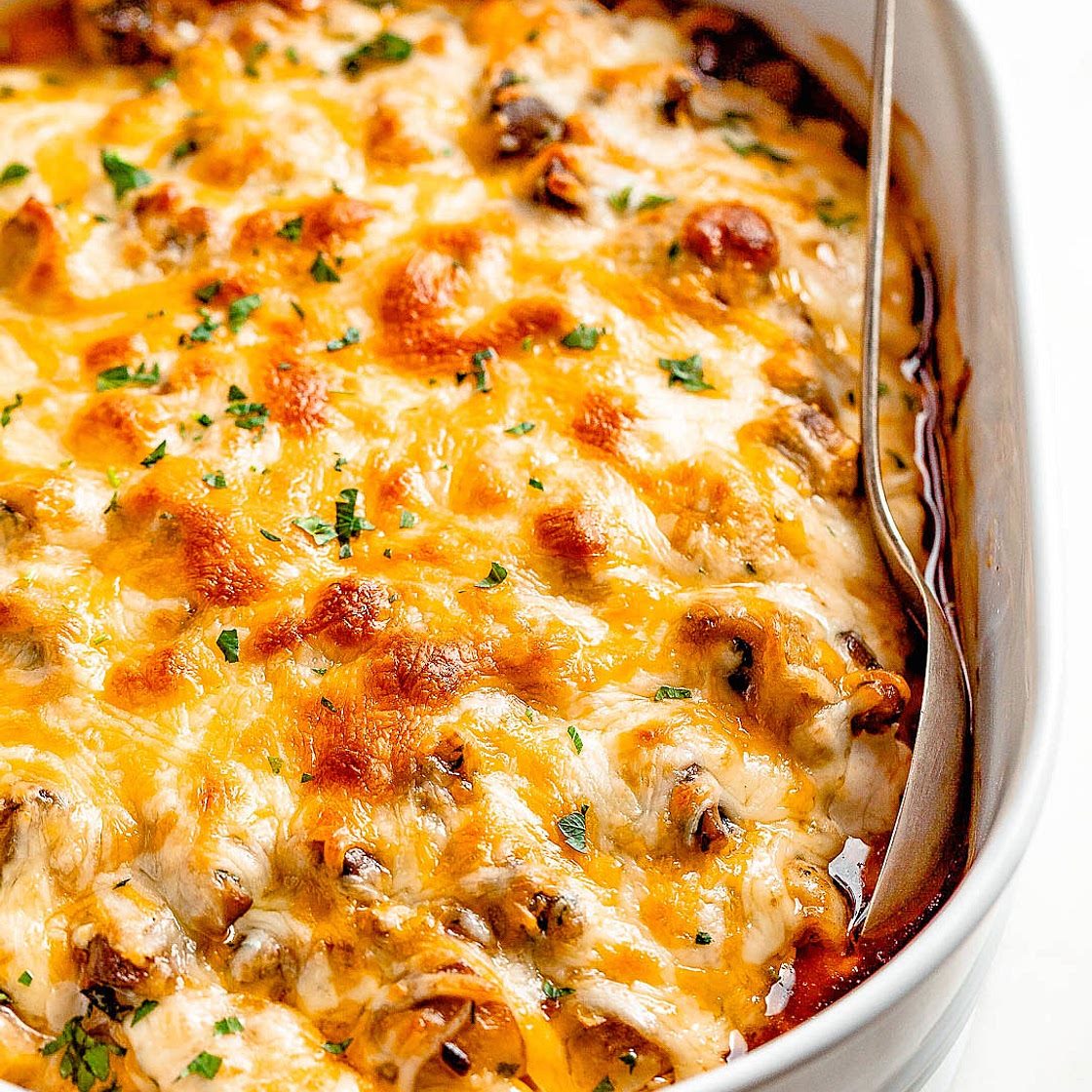 Garlic Mushrooms Chicken Casserole with Parmesan