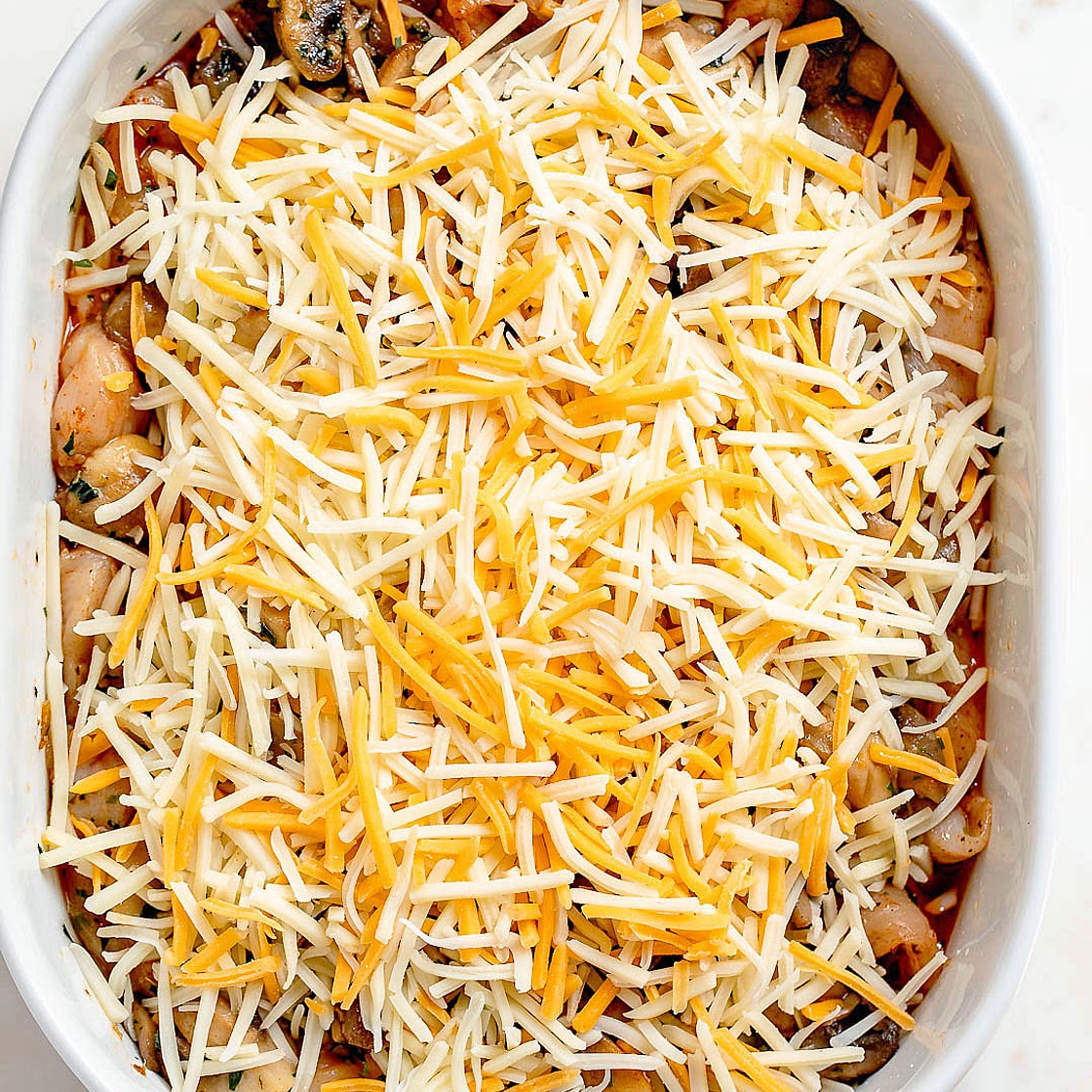 Garlic Mushrooms Chicken Casserole with Parmesan