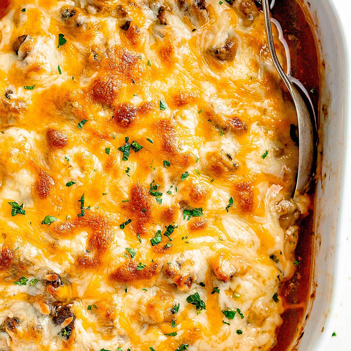 Garlic Mushrooms Chicken Casserole with Parmesan