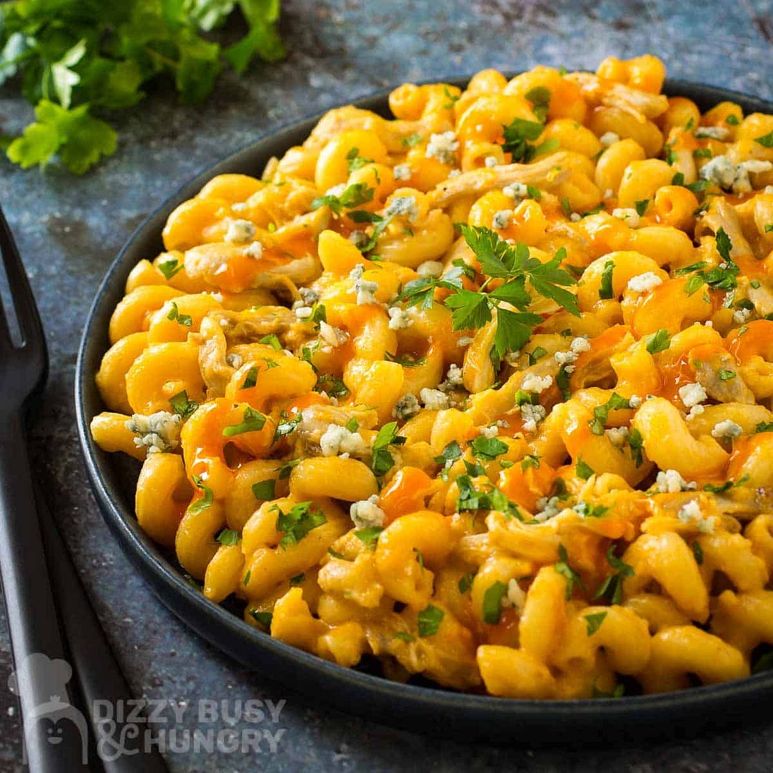 Crock Pot Buffalo Chicken Mac and Cheese