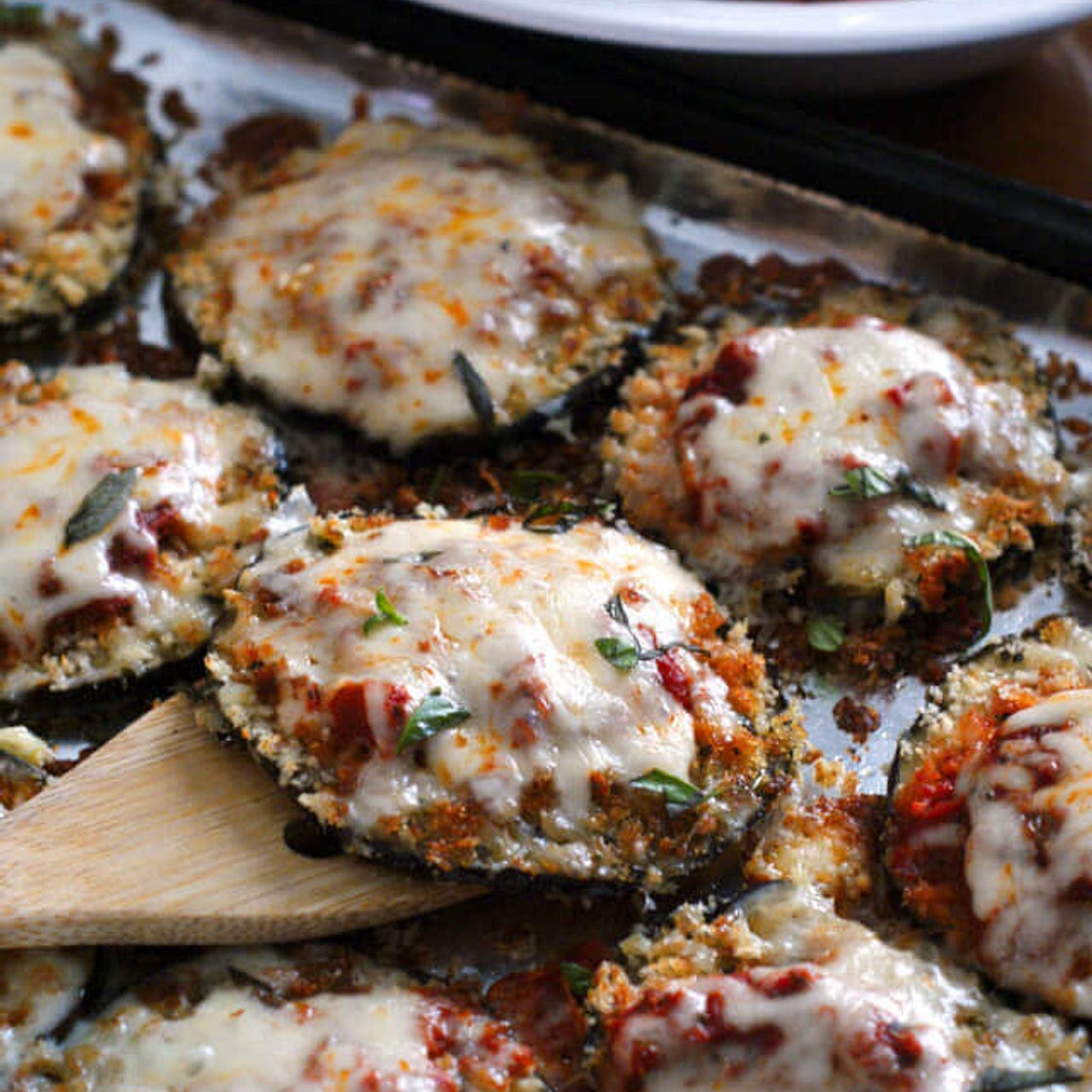 Sheet Pan Eggplant Parmesan