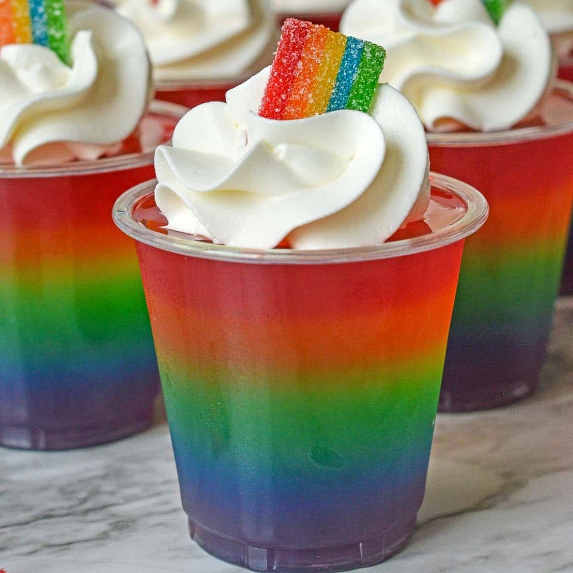 Rainbow Jello Shots