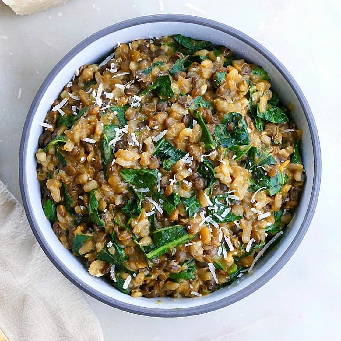 Lentil Risotto with Collard Greens