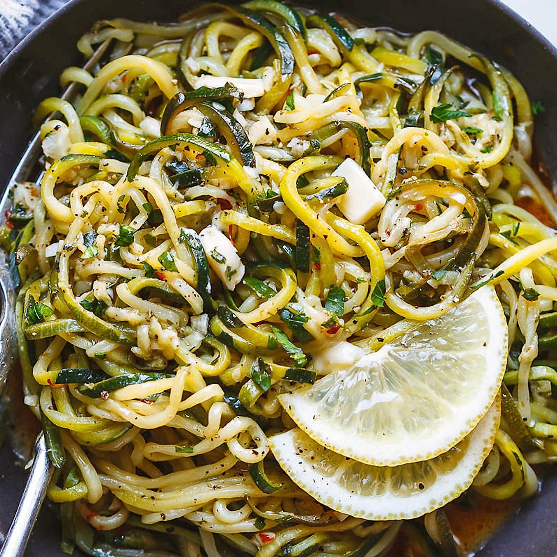 Lemon Garlic Butter Zucchini Noodles