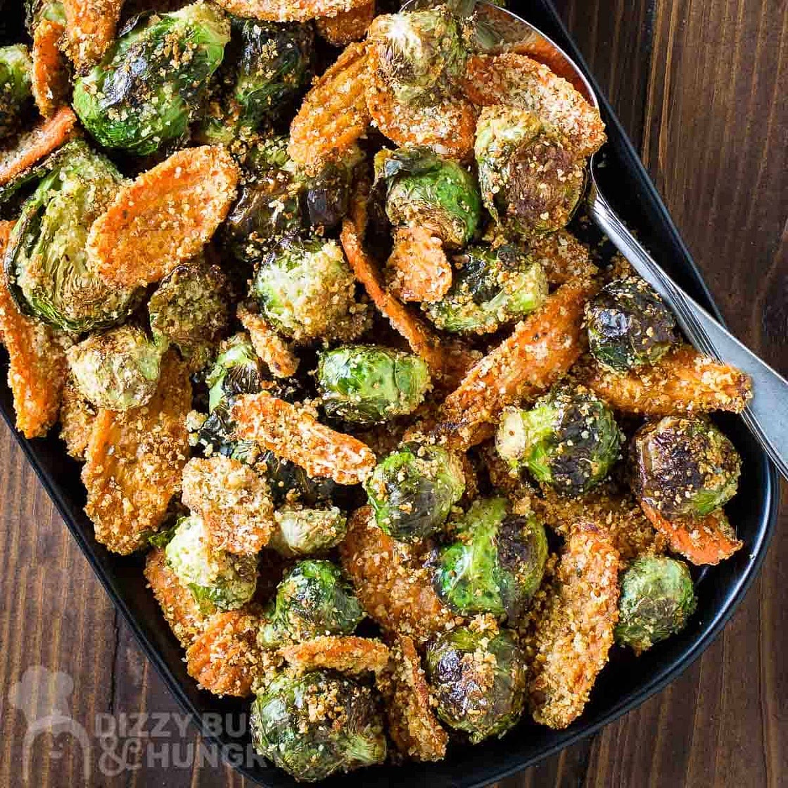 Roasted Brussels Sprouts and Carrots Recipe