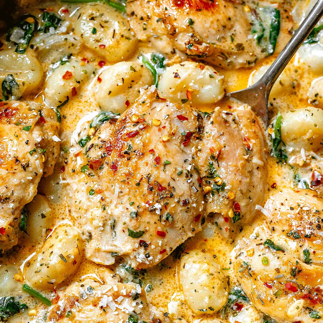 Creamy Spinach Chicken Gnocchi