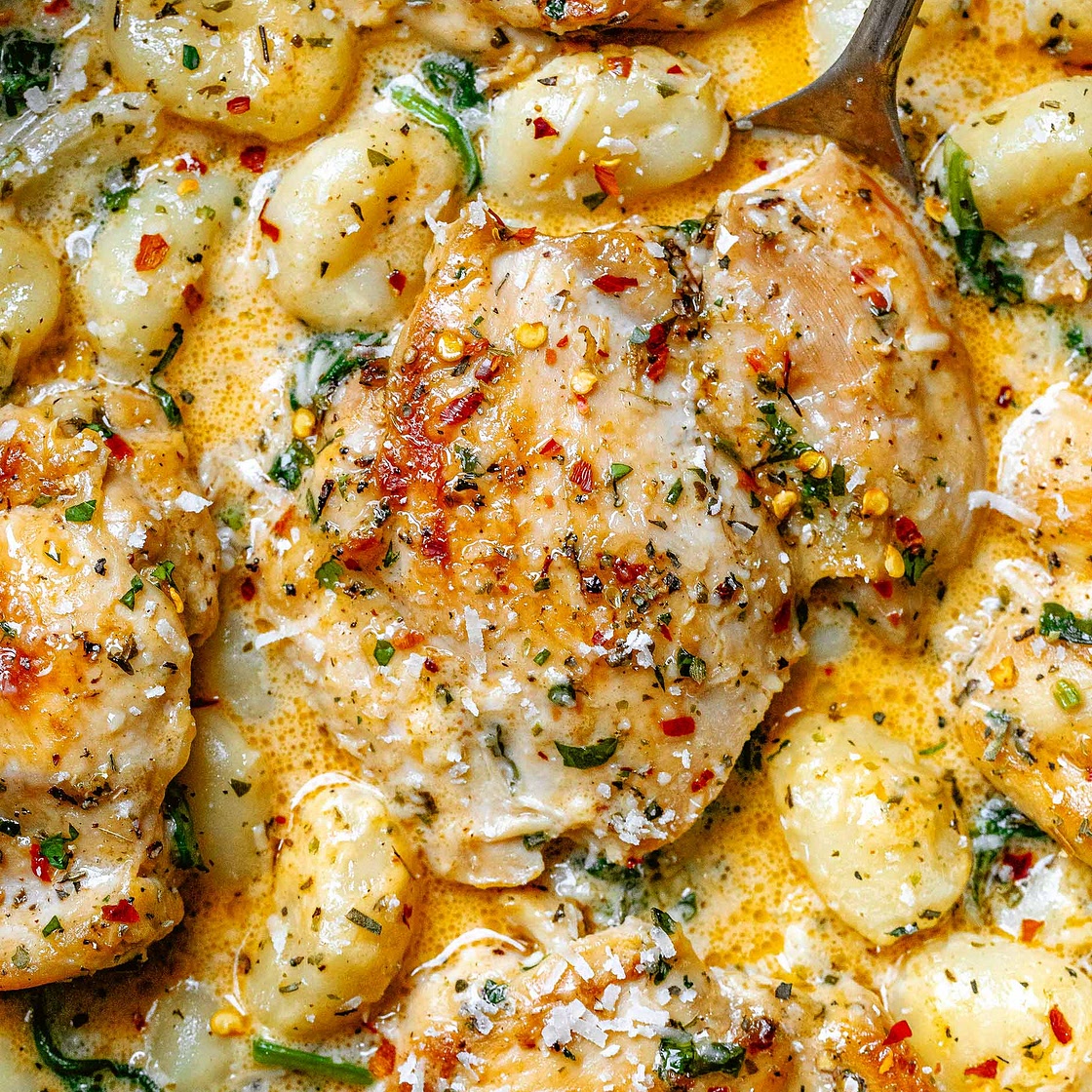 Creamy Spinach Chicken Gnocchi