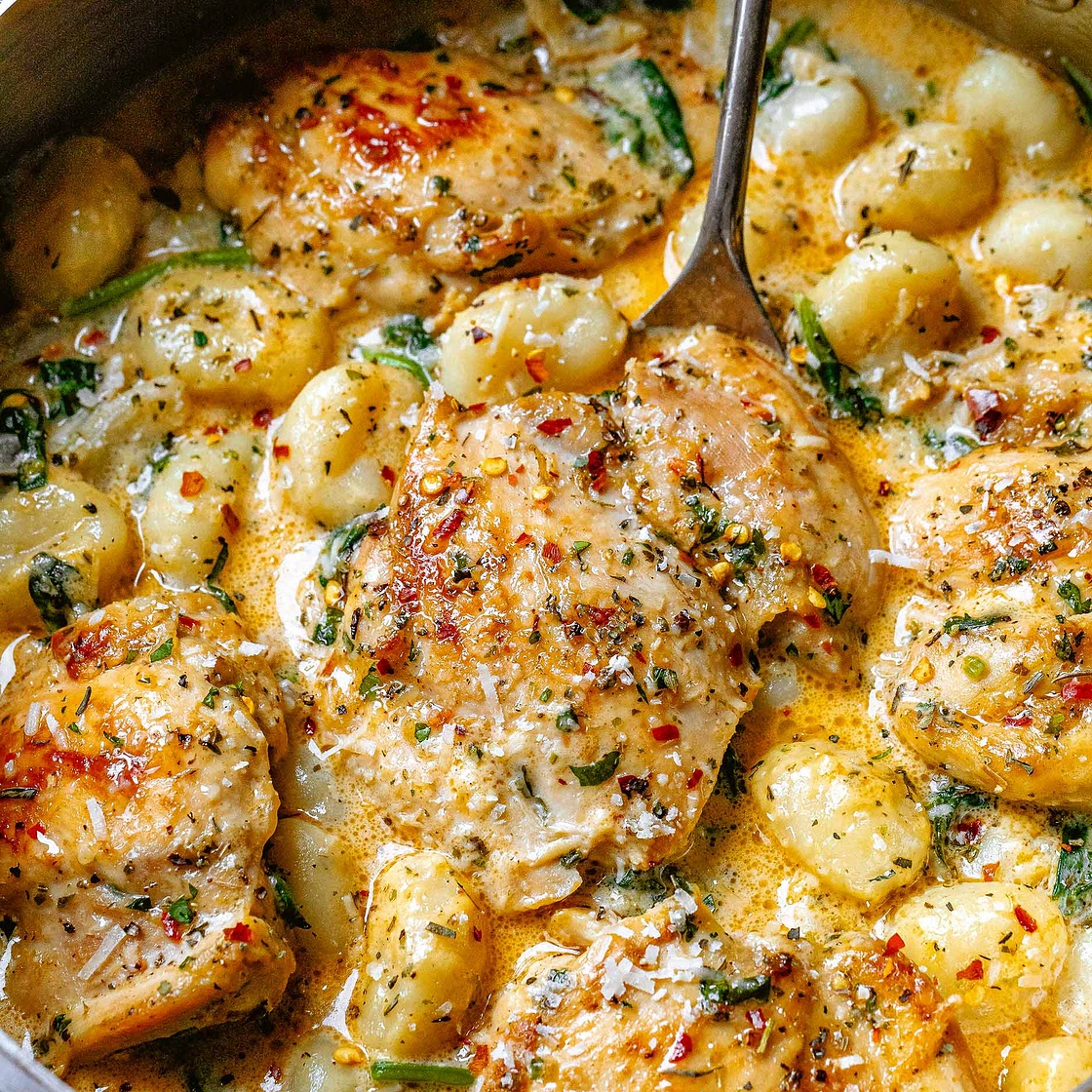 Creamy Spinach Chicken Gnocchi