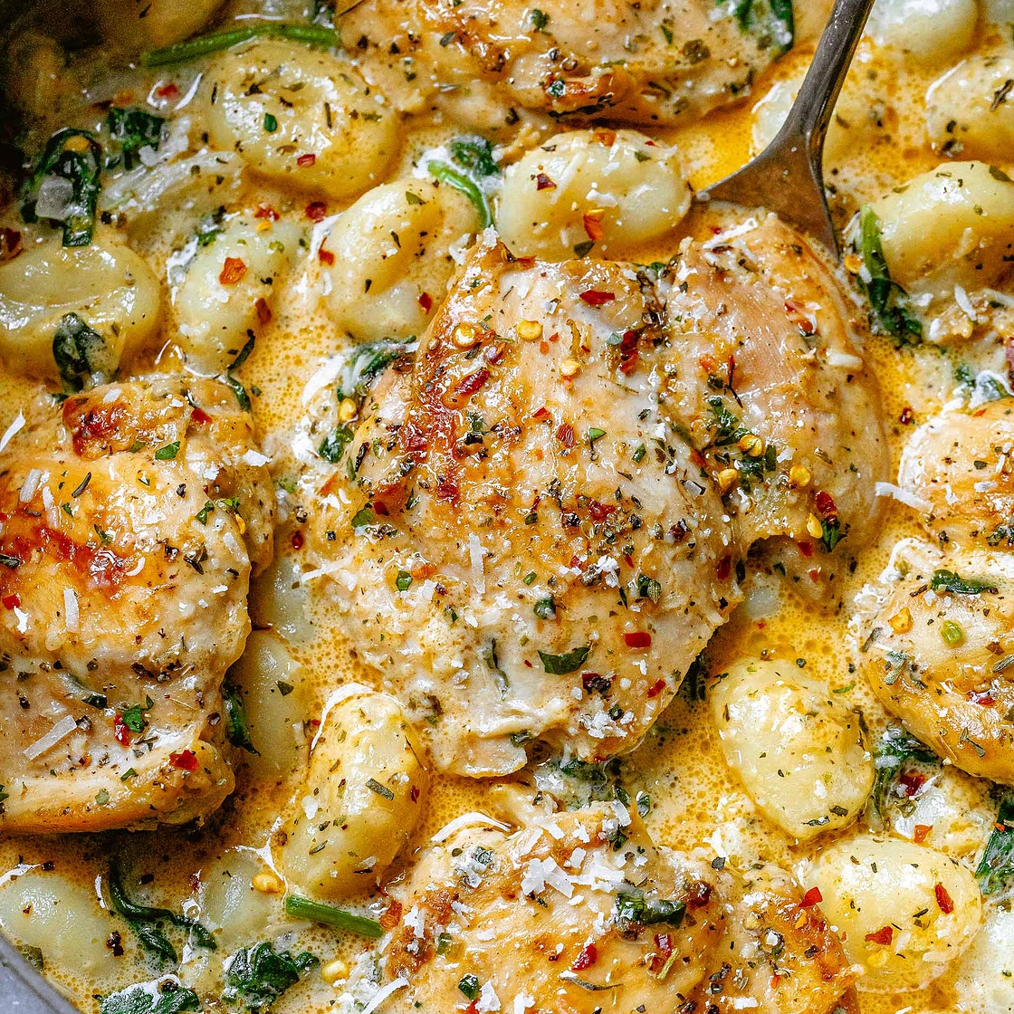 Creamy Spinach Chicken Gnocchi