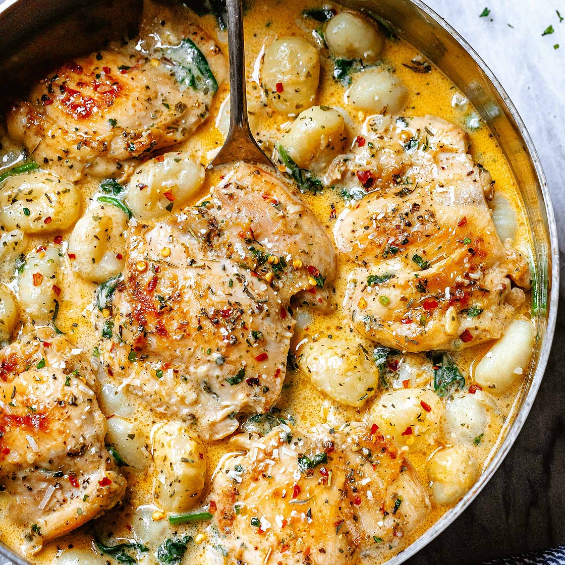Creamy Spinach Chicken Gnocchi