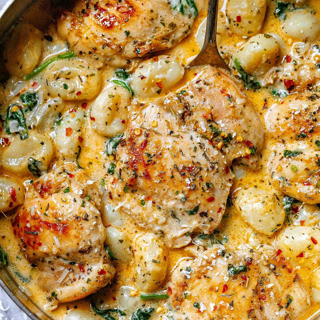 Creamy Spinach Chicken Gnocchi
