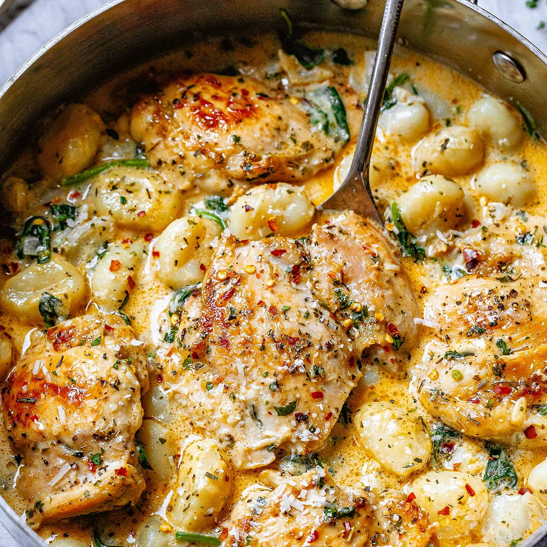 Creamy Spinach Chicken Gnocchi