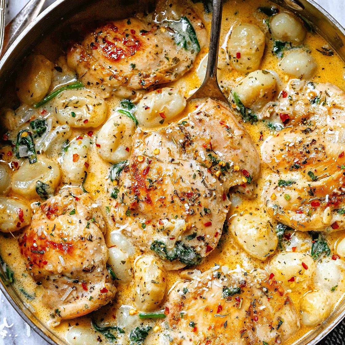 Creamy Spinach Chicken Gnocchi