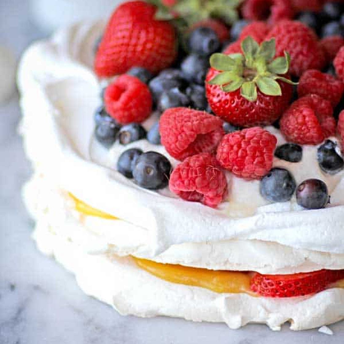 Mixed Berry Pavlova (Gluten Free)