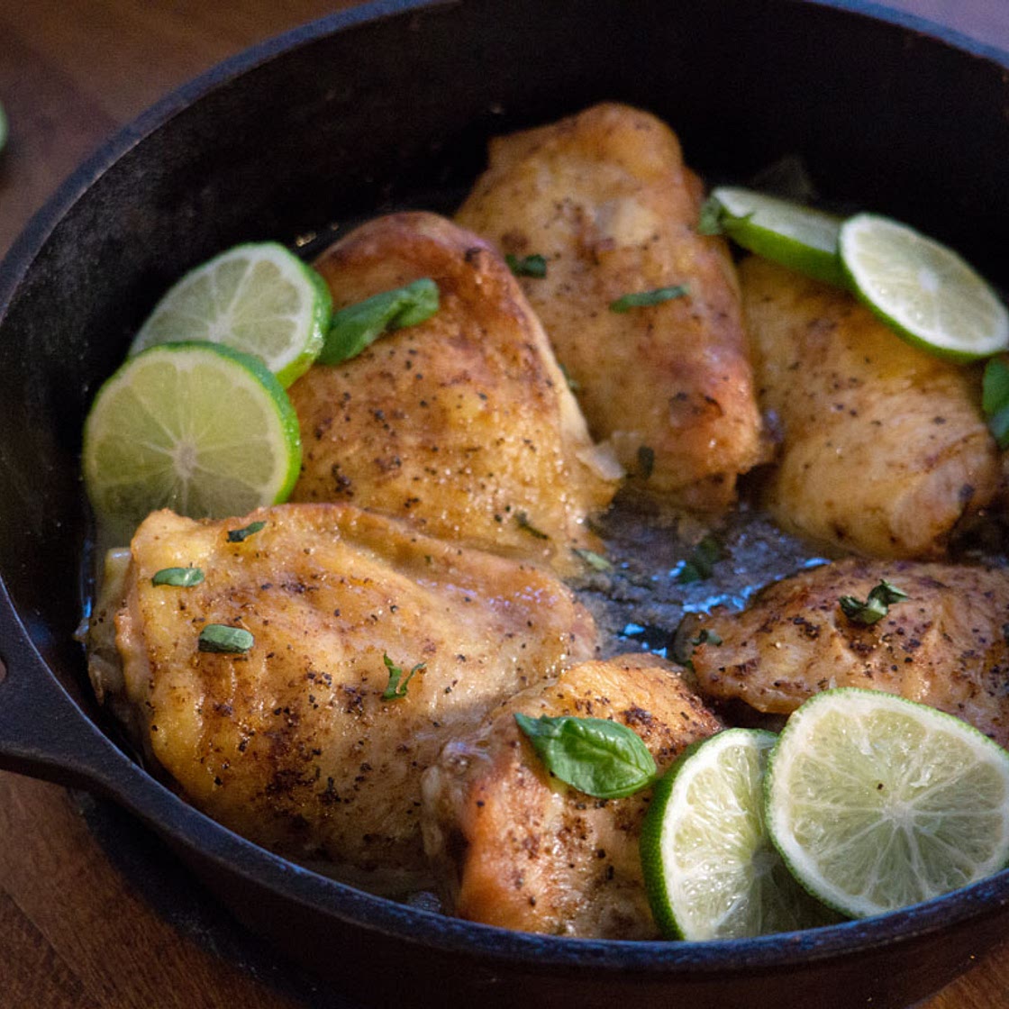 Basil Lime Chicken Thighs