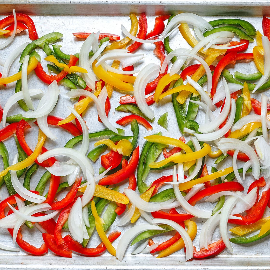 Sheet Pan Shrimp Fajitas