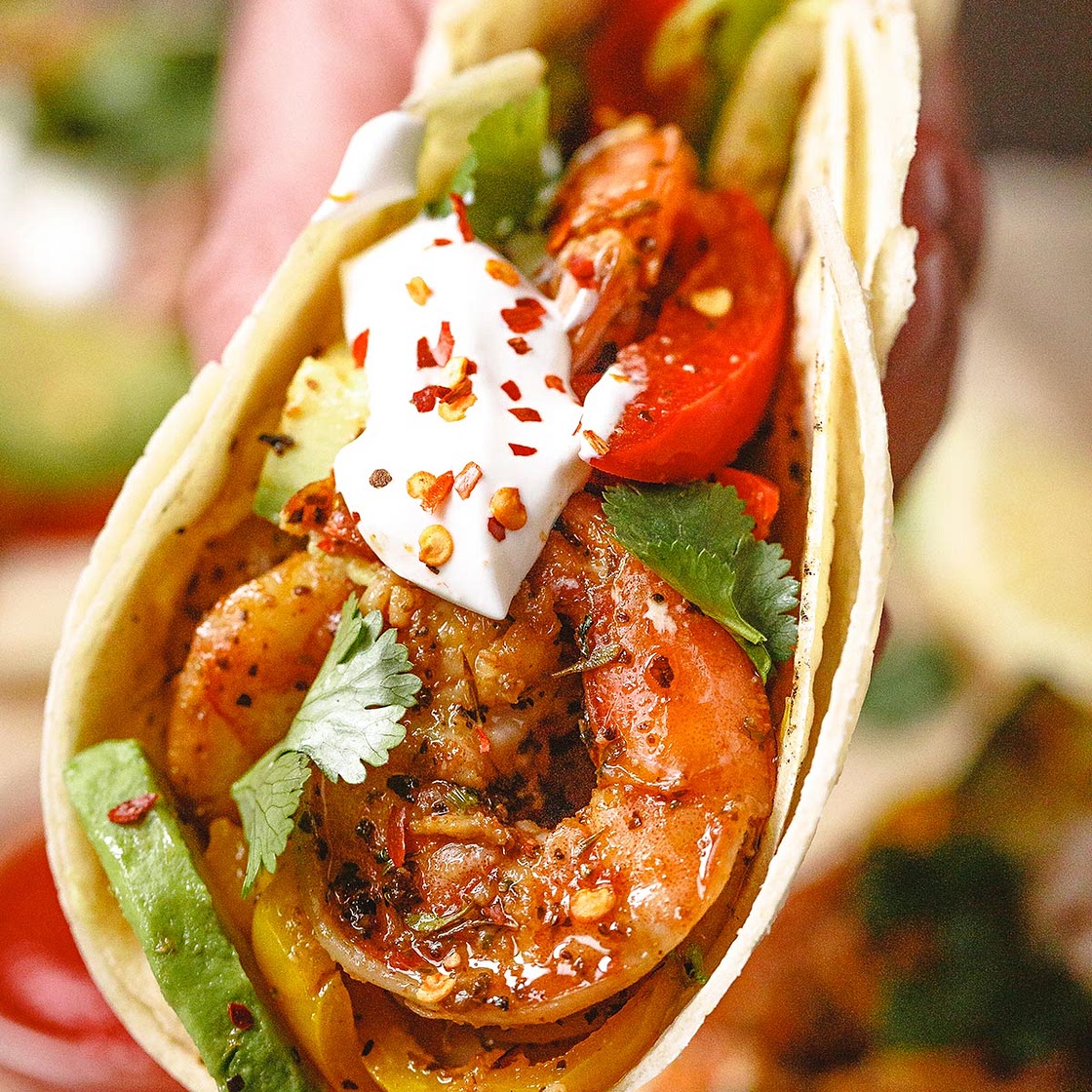 Sheet Pan Shrimp Fajitas