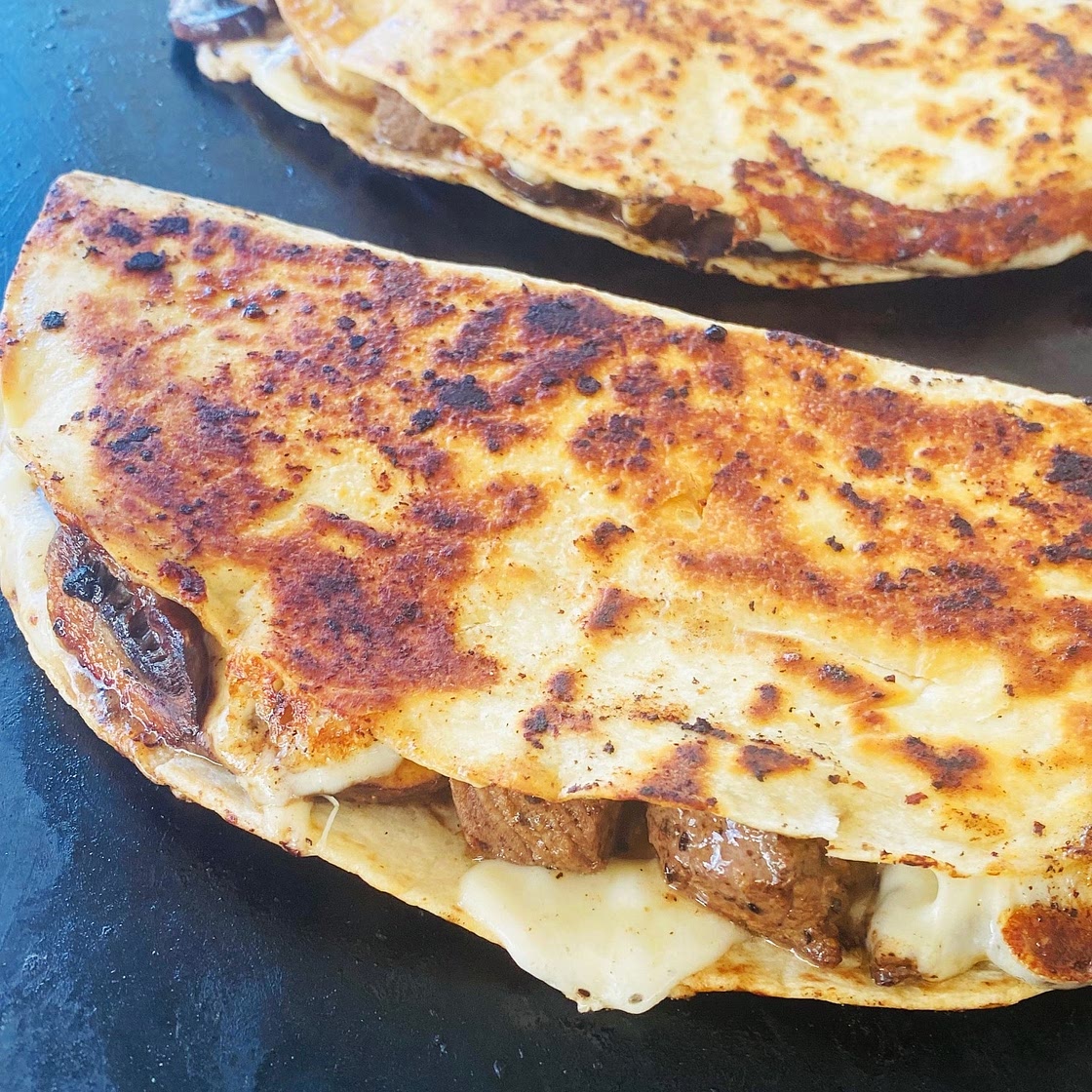 Blackstone Steak and Mushroom Quesadillas
