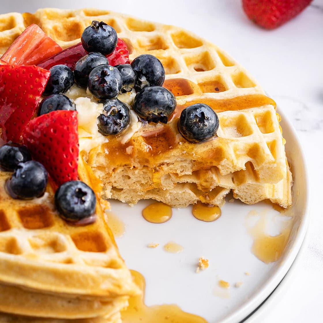 Golden Butter Waffles