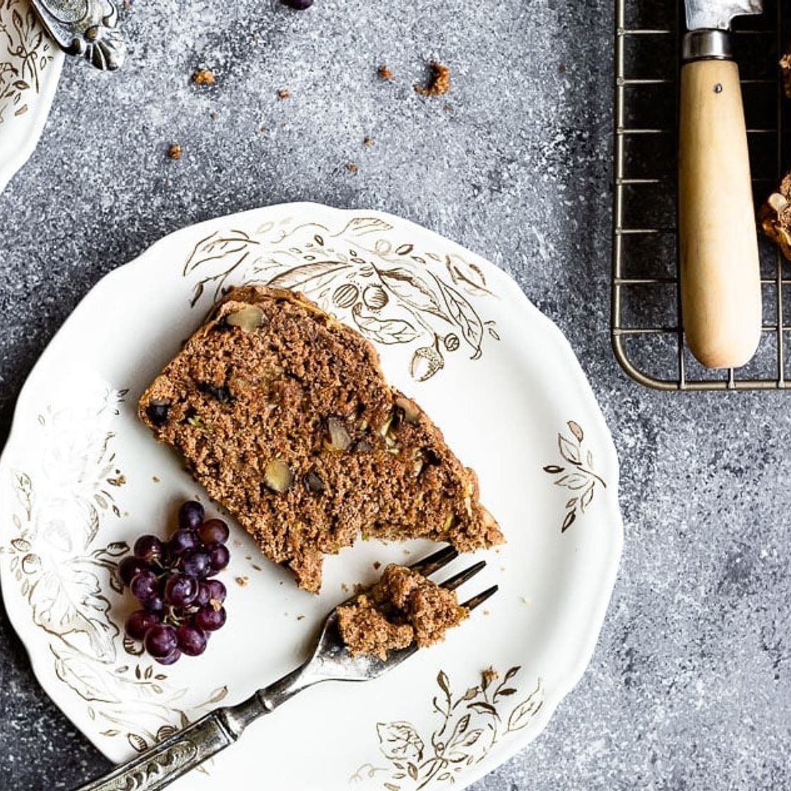 Vegan Zucchini and Walnut Bread