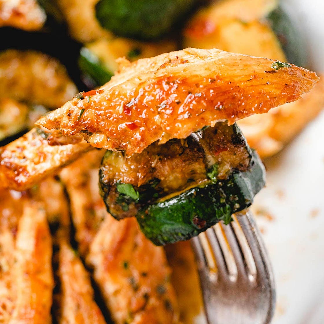 Asado Chicken Breast with Sauteed Lemon Zucchini