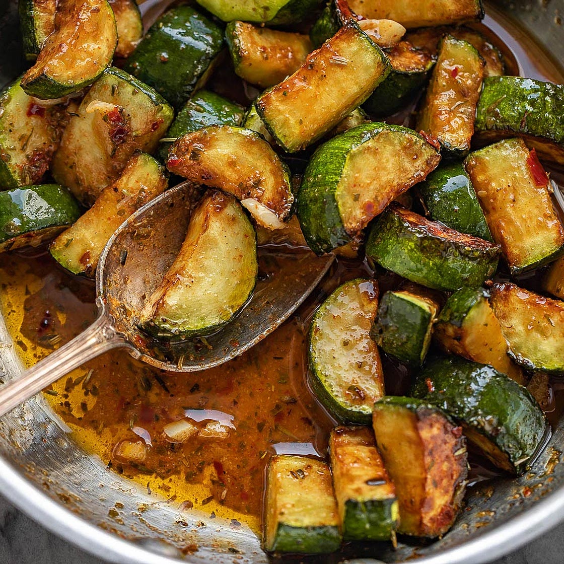 Asado Chicken Breast with Sauteed Lemon Zucchini