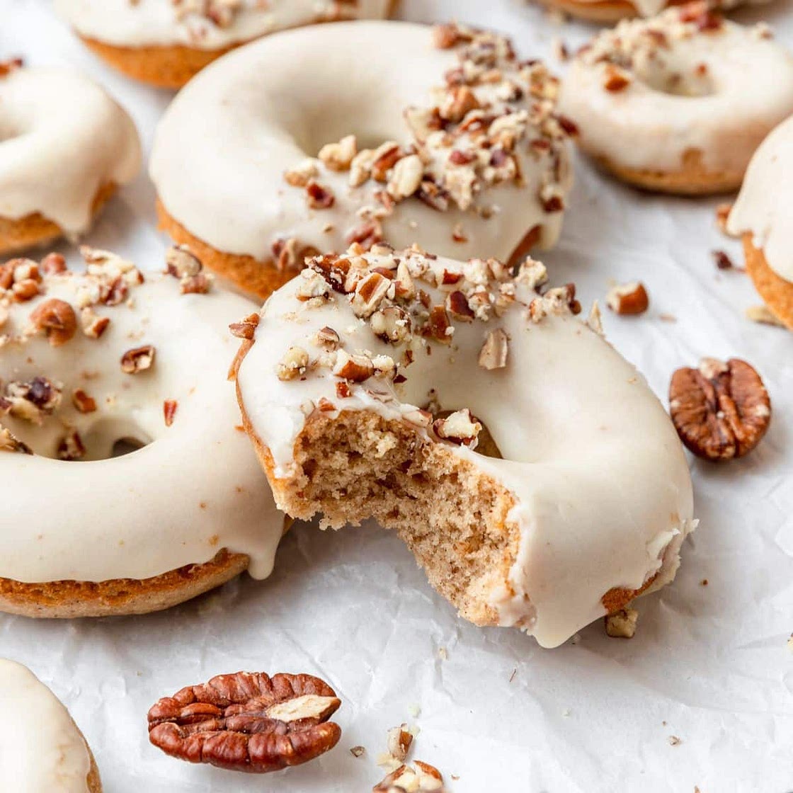 Brown Butter Maple Pecan Donuts