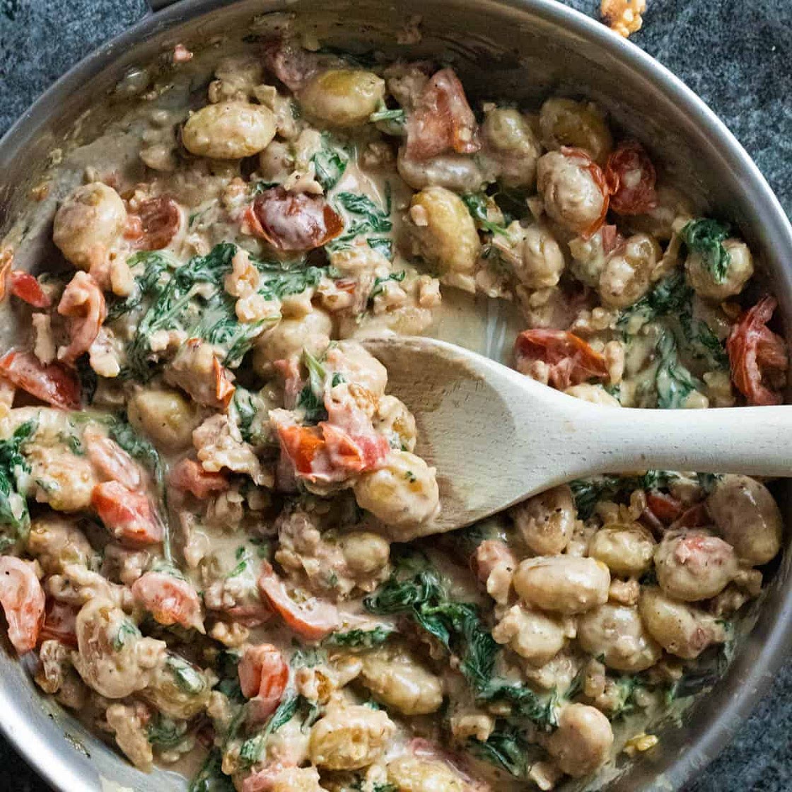 Gorgonzola Gnocchi with Gorgonzola Cream Sauce & Walnuts