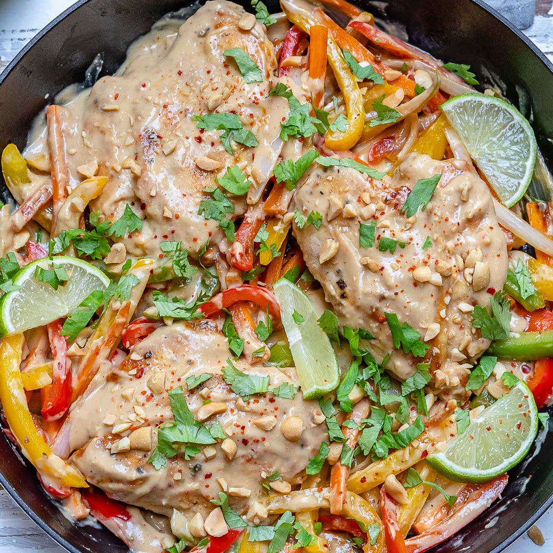 Chicken Satay Stir-fry Skillet