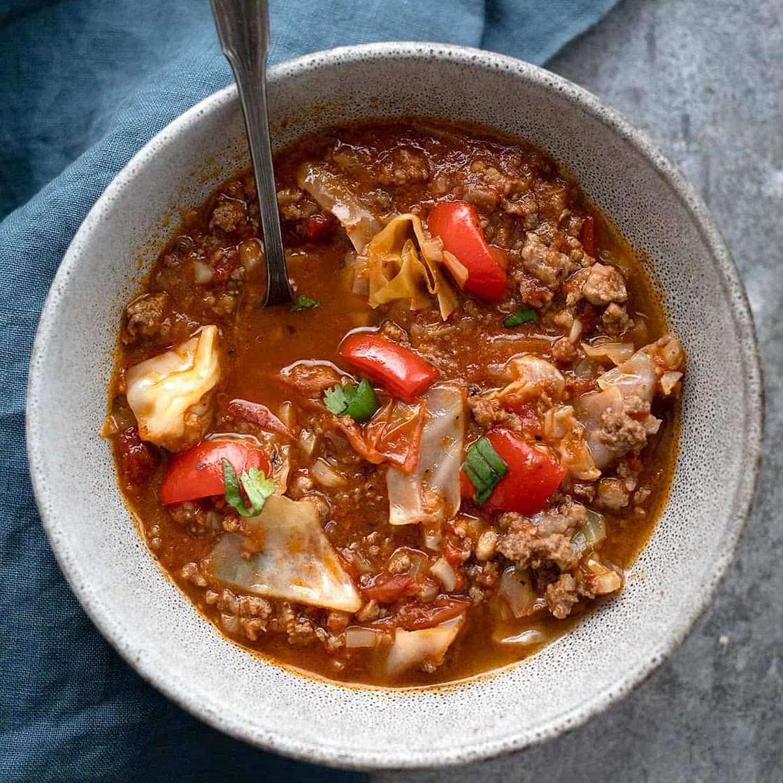 Keto Cabbage Roll Soup Recipe