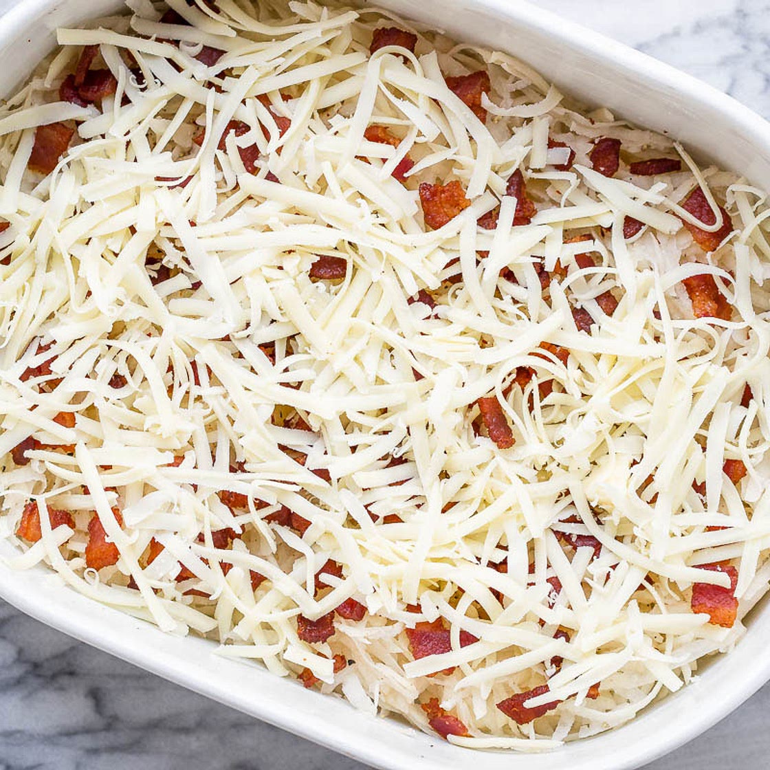 Loaded Potato Casserole with Bacon and Cream Cheese