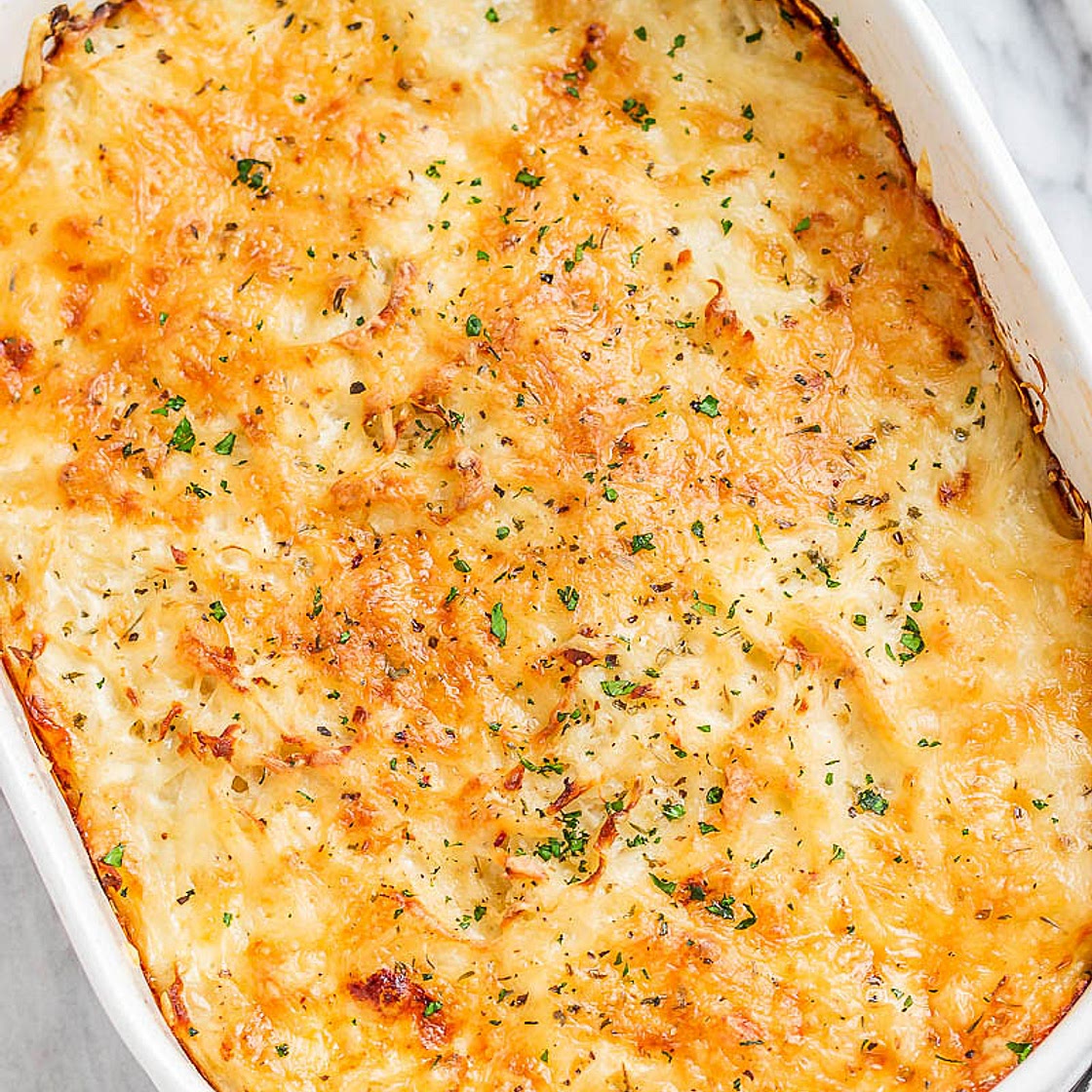 Loaded Potato Casserole with Bacon and Cream Cheese