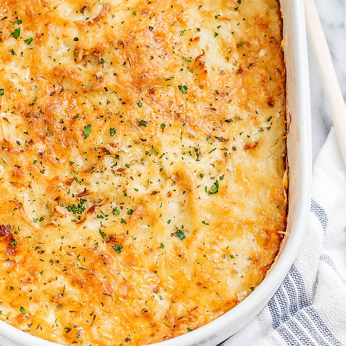 Loaded Potato Casserole with Bacon and Cream Cheese