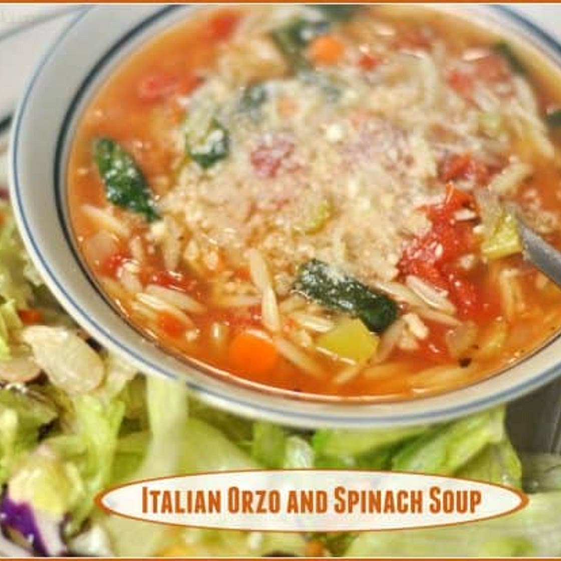 Italian Orzo and Spinach Soup