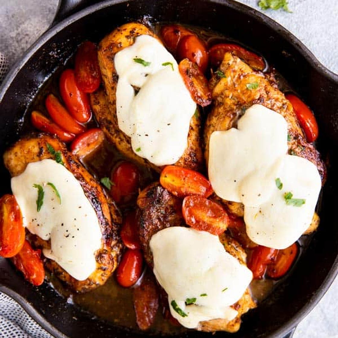 Balsamic Glazed Caprese Chicken