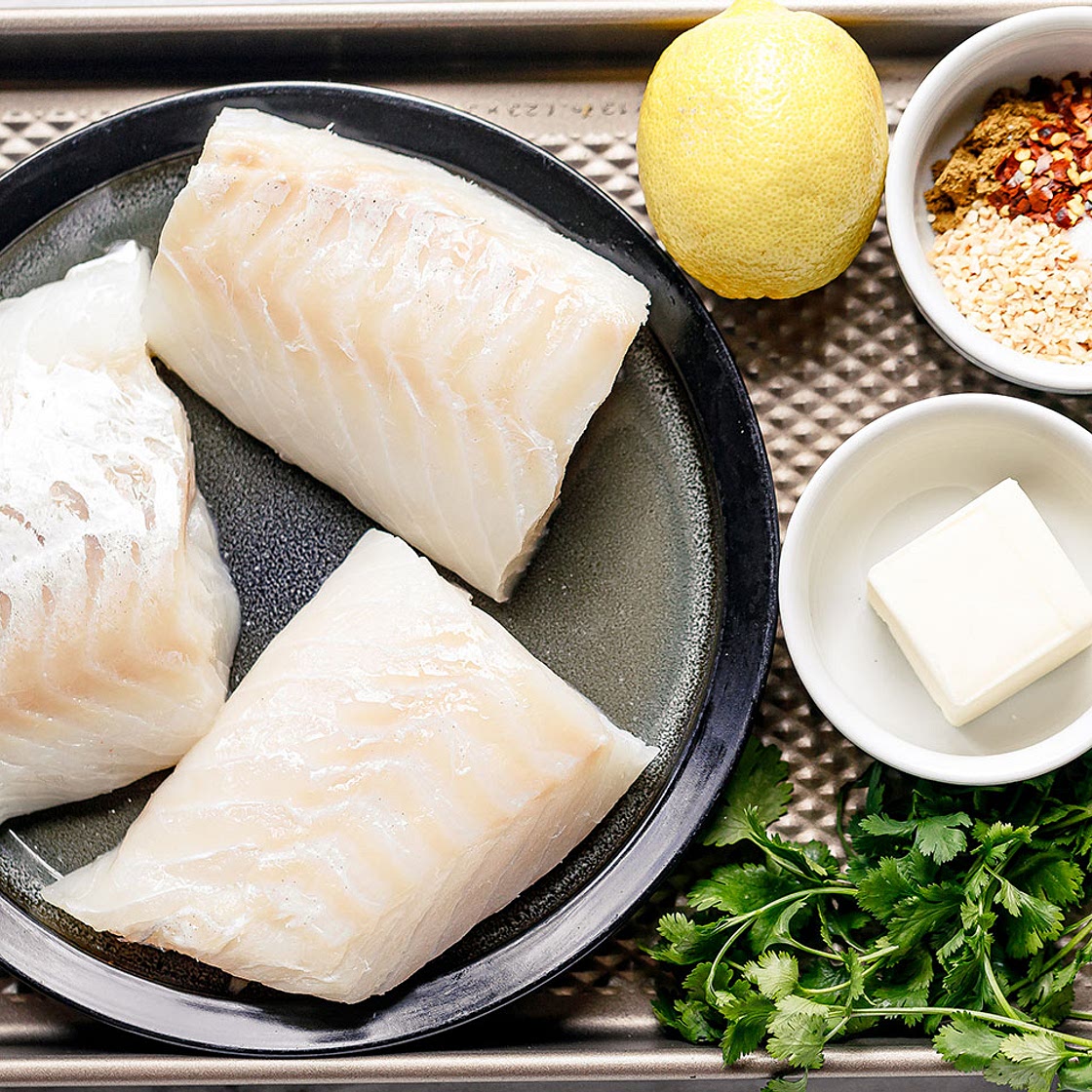 Lemon Garlic Butter Baked Cod Fillets